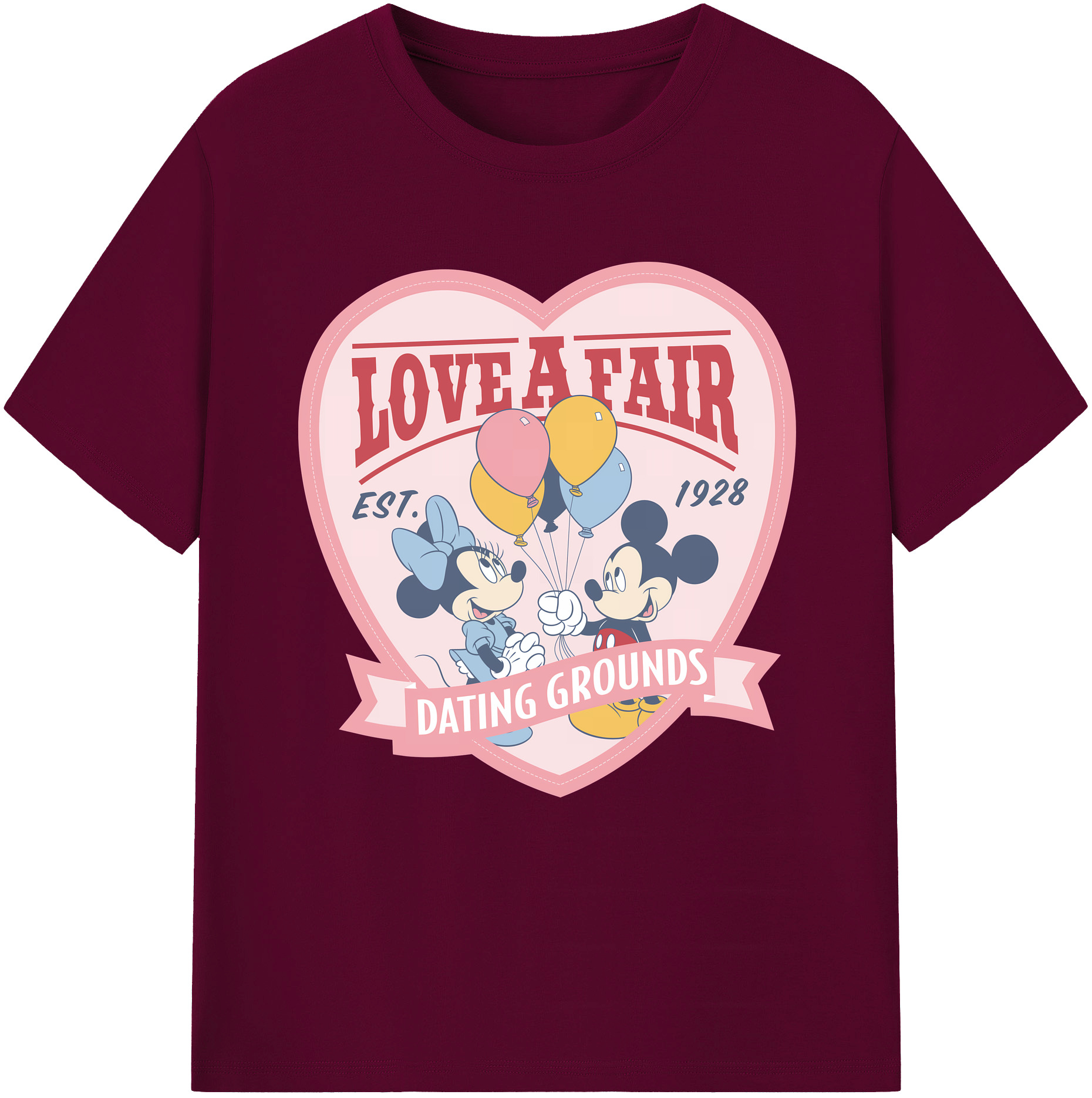 （画像用） ミッキーマウス Mickey Mouse レディースカジュアルプリントTシャツ（綿100％）